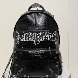 Balenciaga 188024 Le Cagole Backpack in Cracked Lambskin Size 35x46x18CM #B62916