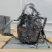 Balenciaga Bucket Bag: Burgundy Leather, Studded Edges, A Bold Fashion Statement size:30×23×17cm #B54159