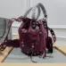 Balenciaga Bucket Bag: Burgundy Leather, Studded Edges, A Bold Fashion Statement size:30×23×17cm #B54159