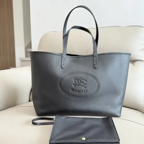Burberry Black Leather Tote Bag 2221 #B55661