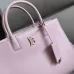 Burberry Handbag: Two - Tone Leather & Gold “TB” Logo, Epitomizing Sophisticated Elegance size:27×11×20cm #B54149