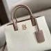 Burberry Handbag: Two - Tone Leather & Gold “TB” Logo, Epitomizing Sophisticated Elegance size:27×11×20cm #B54149