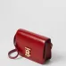 Burberry TB Leather Shoulder Bag - Burgundy Shoulder Bags #B50895