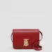 Burberry TB Leather Shoulder Bag - Burgundy Shoulder Bags #B50895