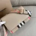 Burberry Women's Crossbody Bag - Beige Leather & Iconic Check Pattern with Pink Accents, Adjustable Signature Strap, Luxury Fashion Shoulder Bag #B56716