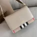 Burberry Women's Crossbody Bag - Beige Leather & Iconic Check Pattern with Pink Accents, Adjustable Signature Strap, Luxury Fashion Shoulder Bag #B56716