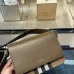Burberry Women's Crossbody Bag - Beige Leather & Iconic Check Pattern with Pink Accents, Adjustable Signature Strap, Luxury Fashion Shoulder Bag #B56716