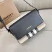 Burberry Women's Crossbody Bag - Black Leather & Iconic Check Pattern, London England Logo, Stylish Shoulder Bag for Luxury Fashion #B56713