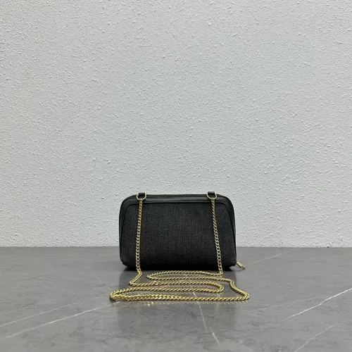 Celine 100382 Denim Shell Bag with Chain Strap Size 16x11x8CM #B62902