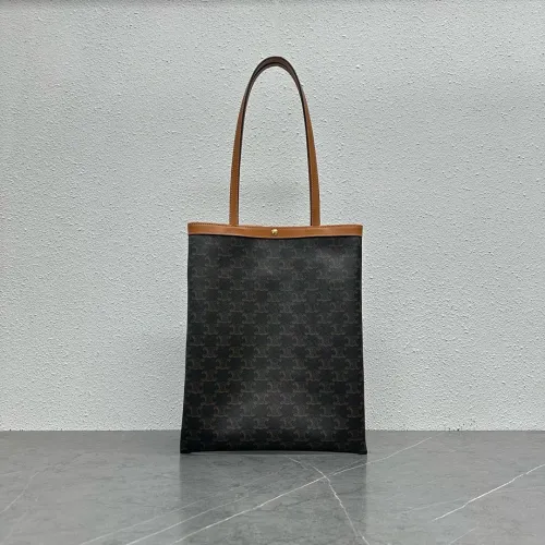 Celine 123832 Flat Shopper Tote in Triomphe Canvas Size 28x33x0.5CM #B62898