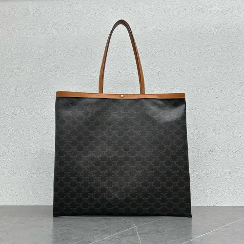 Celine 123842 Flat Shopper Tote in Triomphe Canvas Size 42x45.5x0.5CM #B62897