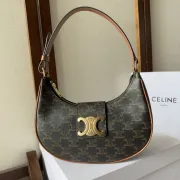 Celine Dnu Ava Medium Triomphe Coated Canvas & Leather Shoulder Bag #B49119