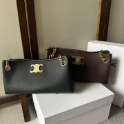 Celine NEWSPAPER CHAIN BAG TRIOMPHE SOFT in SUPPLE CALFSKIN #B49121