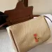 Stylish Celine Beige Canvas And Brown Leather Crossbody Bag For Fashion Lovers size:18×12×6cm #B54298