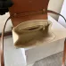 Stylish Celine Beige Canvas And Brown Leather Crossbody Bag For Fashion Lovers size:18×12×6cm #B54298