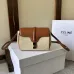 Stylish Celine Beige Canvas And Brown Leather Crossbody Bag For Fashion Lovers size:18×12×6cm #B54298