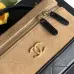 Chanel AP5276 Suede & Leather Handbag with Chain Strap Size 17-19.5-5 #B62888