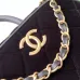 Chanel Burgundy Quilted Velvet Handbag With Top Handle And Gold Chain Strap size:11×20×8cm #B54338
