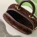 Chanel Burgundy Quilted Velvet Handbag With Top Handle And Gold Chain Strap size:11×20×8cm #B54338
