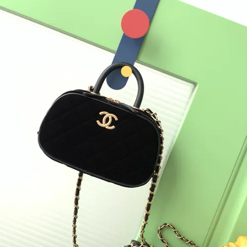 Chanel Burgundy Quilted Velvet Handbag With Top Handle And Gold Chain Strap size:11×20×8cm #B54338