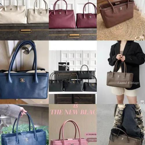 Chanel Cerf Tote Bag Leather Handbag 24x36x14cm #B63838