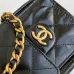 Chanel Hobo Shoulder Bag  Hippie Style Vintage Gold Coin Button Drawstring Bucket Bag #B59437