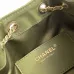 Chanel Hobo Shoulder Bag  Hippie Style Vintage Gold Coin Button Drawstring Bucket Bag #B59437
