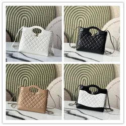 Chanel Kelly 31 Shopping Tote Black Calfskin size:22×24×5cm #B53860