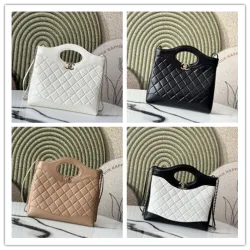 Chanel Kelly 31 Shopping Tote Black Calfskin size:32×30×9cm #B53859