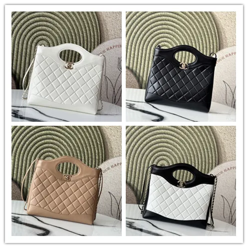 Chanel Kelly 31 Shopping Tote Black Calfskin size:32×30×9cm #B53859