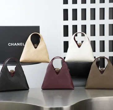 Chanel Lambskin Quilted Triangle Tote 6392 #B67268 Chanel Lambskin Quilted Triangle Tote 6392 #B67268