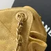 Chanel Mini Suede Bucket Bag  Retro Coin Button  Drawstring  Quilted  Classic Chain #B60133