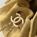 Chanel Mini Suede Bucket Bag  Retro Coin Button  Drawstring  Quilted  Classic Chain #B60133
