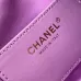 Chanel Mini Suede Bucket Bag  Retro Coin Button  Drawstring  Quilted  Classic Chain #B60133