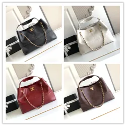 Chanel Quilted Leather Tote With Gold Chain Strap And Iconic CC Logo size:36×24×12cm #B54332