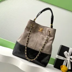 Chanel Shopping bag, Suede calfskin, shiny lambskin size:31×20×12cm #B53447