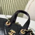 Chanel Small bowling bag, Patent crumpled calfskin size:17×21×3cm #B53854