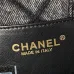 Chanel Women's Top Handle Bag - Gray Textured Fabric with Quilted Design, Gold-Tone CC Logo & Chain Strap, Luxurious Handbag for Fashion-Forward Style #B56721