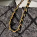 Chanel Women's Top Handle Bag - Gray Textured Fabric with Quilted Design, Gold-Tone CC Logo & Chain Strap, Luxurious Handbag for Fashion-Forward Style #B56721