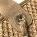 Chanel Woven Tote: Textured Raffia, Signature Logo & Chain, Embracing Summer Elegance size38 #B54154
