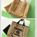 Chanel Woven Tote: Textured Raffia, Signature Logo & Chain, Embracing Summer Elegance size38 #B54154
