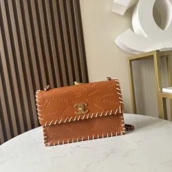 New CHANEL Vintage Resin Leather Chain Bag with Large Logo bag two size #B60911