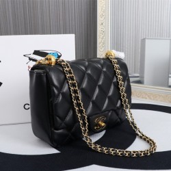 New enamel buckle fashion leather width 22cm CHANEL Bag #999930547