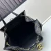Small Hippie Backpack Drawstring Bucket Bag with Vintage Gold Coin Buttons and Diamond Pattern and Vintage Black and Gold Bag #B54474