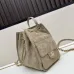 Small Hippie Backpack Drawstring Bucket Bag with Vintage Gold Coin Buttons and Diamond Pattern and Vintage Black and Gold Bag #B54474