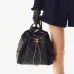 Small Hippie Backpack Drawstring Bucket Bag with Vintage Gold Coin Buttons and Diamond Pattern and Vintage Black and Gold Bag #B54474