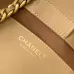 Bowling bag leather handbag Chanel Camel in Leather  #B50873