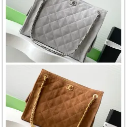 Bowling bag leather handbag Chanel Camel in Leather  #B50873