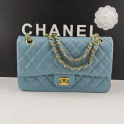 CHANEL 18C Iridescent Tiffany Blue Caviar Medium #B50600