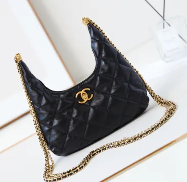 CHANEL Black Small hobo bag 24A 2-way Limited edition #B49065